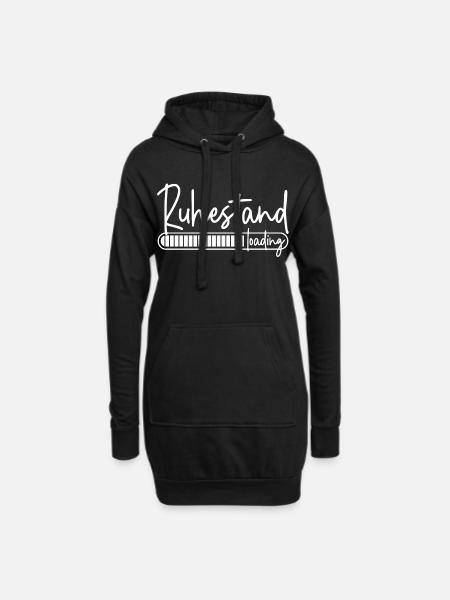 Ruhestand loading - Hoodie-Kleid - Schwarz