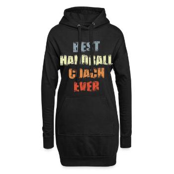 Drôle d’entraîneur de handball - Sweat-shirt à capuche long Femme - noir - Devant