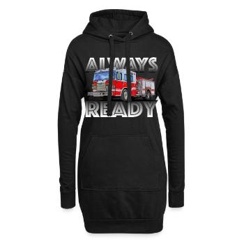 Die Feuerwehr, dein Freund und Helfer - Hoodie-Kleid - Schwarz - Vorne