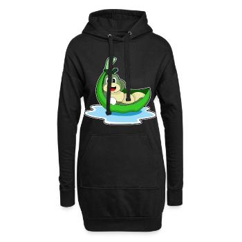 Petit bateau Caterpillar - Sweat-shirt à capuche long Femme - noir - Devant