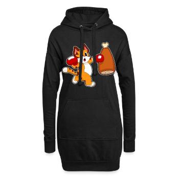 Tiger Boxer Boxsack Boxen - Hoodie-Kleid - Schwarz - Vorne
