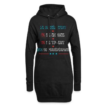 Motivation pour le succés - Sweat-shirt à capuche long Femme - noir - Devant