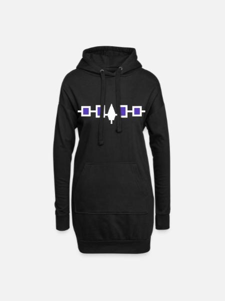 Der Hiawatha-Gürtel der Irokesen - Hoodie-Kleid - Schwarz