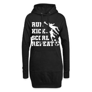 Exécuter la répétition du score de coup de pied - Sweat-shirt à capuche long Femme - noir - Devant