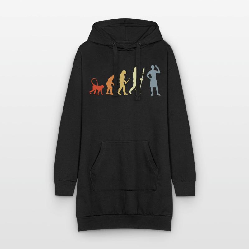 Evolution Amateurs de crème glacée Sweat-shirt à capuche long Femme