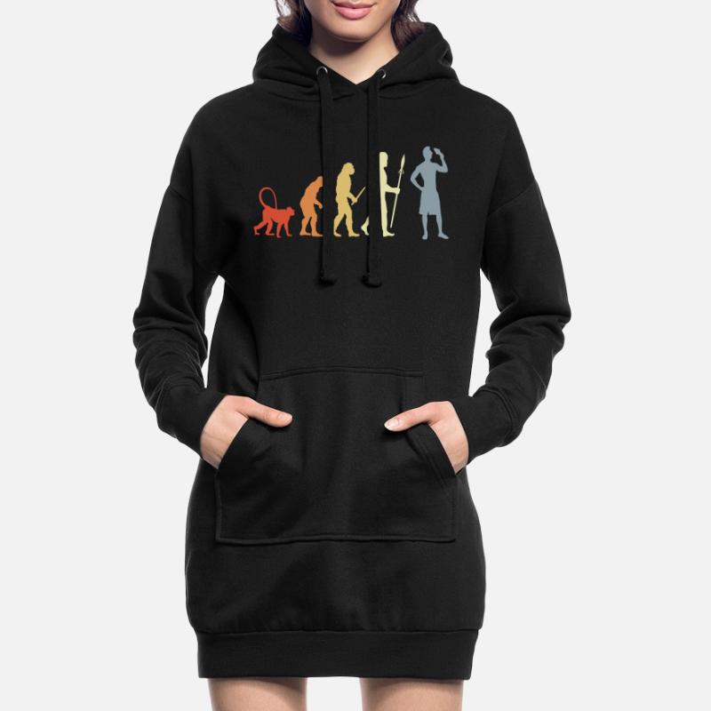 Evolution Amateurs de crème glacée Sweat-shirt à capuche long Femme