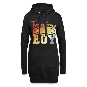 Trampolin Junge - Hoodie-Kleid - Schwarz - Vorne