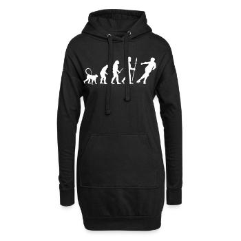 Entwicklung des Roller Derby - Hoodie-Kleid - Schwarz - Vorne