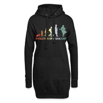 Banjo Player Evolution - Hoodie Dress - black - Front
