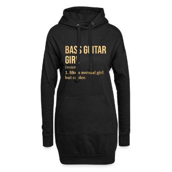 Basse Guitare Fille Citation Drôle - Sweat-shirt à capuche long Femme - noir - Devant