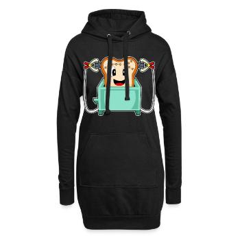 Pain Grille-pain Halloween - Sweat-shirt à capuche long Femme - noir - Devant