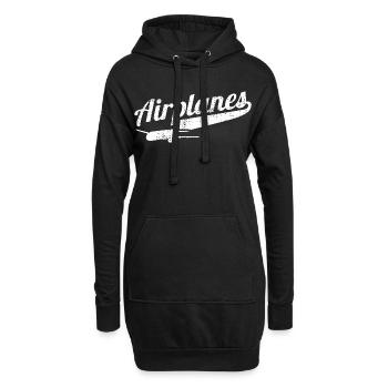 Airplanes - Hoodie Dress - black - Front