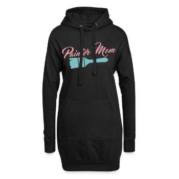 Malerin Lackiererin - Hoodie-Kleid - Schwarz - Vorne