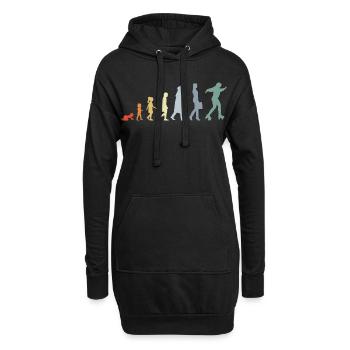 Roller Skater Evolution - Hoodie-Kleid - Schwarz - Vorne