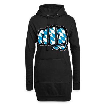 Bayern Flagge Faust Symbol - Hoodie-Kleid - Schwarz - Vorne
