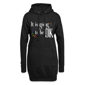 Es wird alles gut Zitat Inspiration und Motivation - Hoodie-Kleid - Schwarz - Vorne