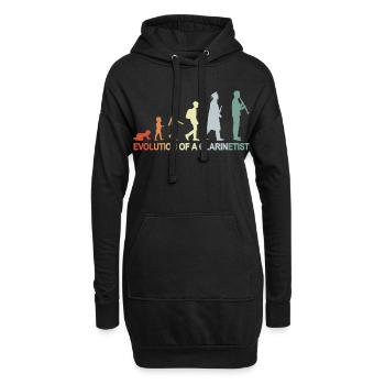 Clarinet Evolution - Hoodie Dress - black - Front