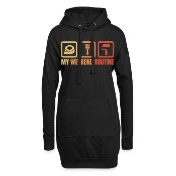 Maler Lackierer Wochenende - Hoodie-Kleid - Schwarz - Vorne