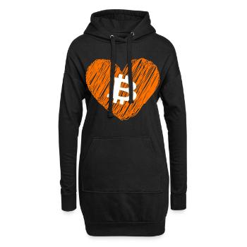 Bitcoin Crypto Cryptocurrency Splash - Hoodie Dress - black - Front
