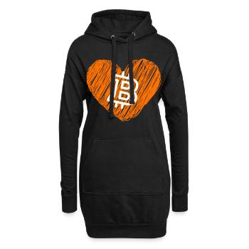 Bitcoin Crypto Cryptocurrency Splash - Hoodie-Kleid - Schwarz - Vorne