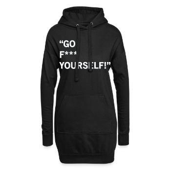 Allez-y vous-même - Sweat-shirt à capuche long Femme - noir - Devant