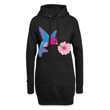 Foraging Bird - Hoodie Dress - black - Front