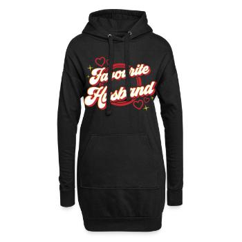 Favourite Husband | Farben änderbar - Hoodie-Kleid - Schwarz - Vorne