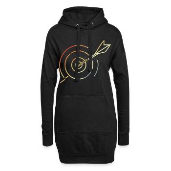 Bogensport Zielscheibe - Hoodie-Kleid - Schwarz - Vorne