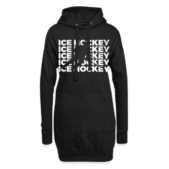 Eishockey - Hoodie-Kleid - Schwarz - Vorne