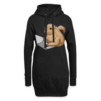Ordinateur portable Seal - Sweat-shirt à capuche long Femme - noir - Devant