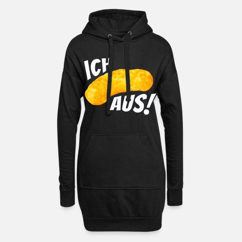 Ich flip aus! - Erdnussflip Peanut - Hoodie-Kleid - Schwarz