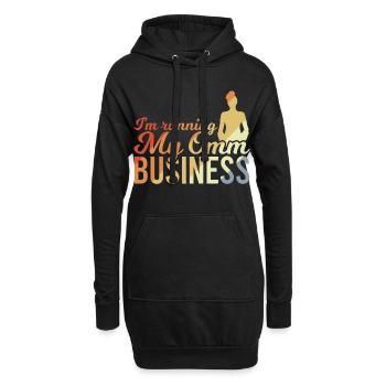 Je dirige mon entreprise Omm - Sweat-shirt à capuche long Femme - noir - Devant