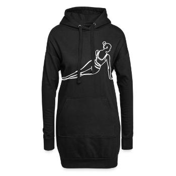 Fille de remise en forme - Sweat-shirt à capuche long Femme - noir - Devant