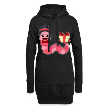 Wurm Bräutigam Paket Hochzeit - Hoodie-Kleid - Schwarz - Vorne