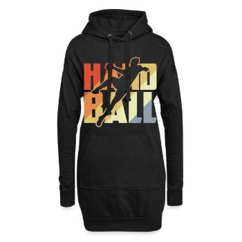 Vintage Handball - Sweat-shirt à capuche long Femme - noir - Devant