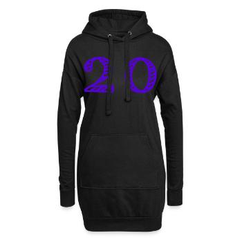 20. 20 ANS. 20e ANNIVERSAIRE. ANNIVERSAIRE 20 ANS. - Sweat-shirt à capuche long Femme - noir - Devant