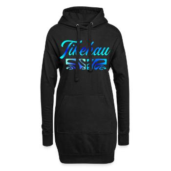 TIKEHAU (bleu lagon) - Sweat-shirt à capuche long Femme - noir - Devant