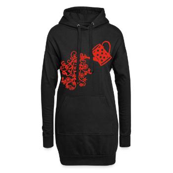 Die Rückkehr des Roten Frühlings - Hoodie-Kleid - Schwarz - Vorne