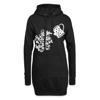 Die Rückkehr des weißen Frühlings - Hoodie-Kleid - Schwarz - Vorne