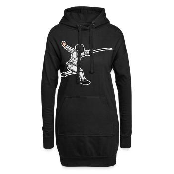 Kleiner Fechter - Hoodie-Kleid - Schwarz - Vorne