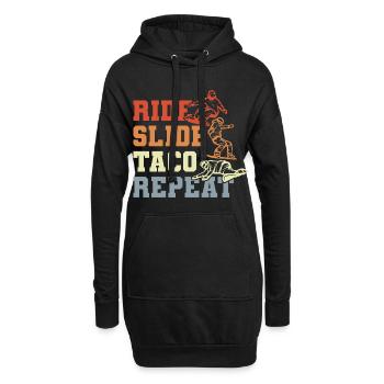 Taco Snowboard - Sweat-shirt à capuche long Femme - noir - Devant