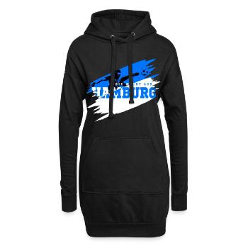 Fußball Hamburg Norden Fan - Hoodie-Kleid - Schwarz - Vorne