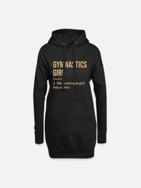 Turnen Turnen Turnen - Hoodie-Kleid - Schwarz