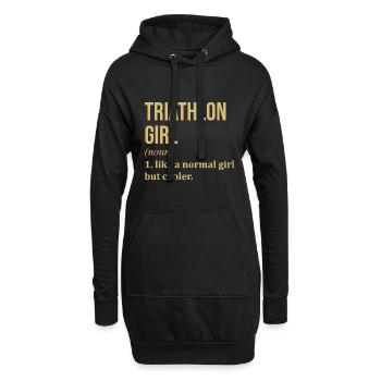 triathlon - Sweat-shirt à capuche long Femme - noir - Devant