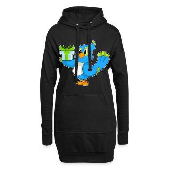 Papagei Geburtstag Paket - Hoodie-Kleid - Schwarz - Vorne