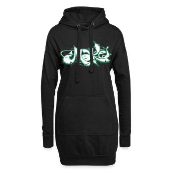 Le mot vert fait des graffitis - Sweat-shirt à capuche long Femme - noir - Devant
