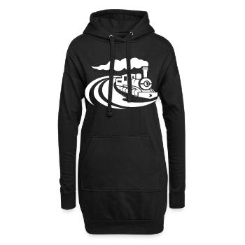 Locomotive - Sweat-shirt à capuche long Femme - noir - Devant