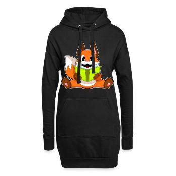 Livre de Fox Nerd - Sweat-shirt à capuche long Femme - noir - Devant