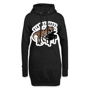 Pianosaurus Virtuoso Stegosaurus mit Frack Klavier - Hoodie-Kleid - Schwarz - Vorne