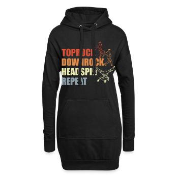 Breakdance Routine - Hoodie-Kleid - Schwarz - Vorne